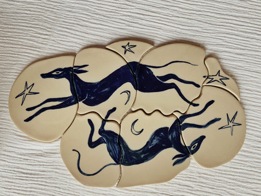 puzzle en céramique dessous de verre